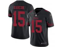Men's Limited Pierre Garcon #15 Nike Black Jersey - NFL San Francisco 49ers Rush