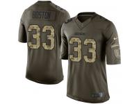 Men's Limited Tre Boston #33 Nike Green Jersey - NFL Los Angeles Chargers Salute to Service