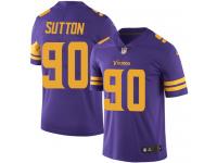 Men's Limited Will Sutton #90 Nike Purple Jersey - NFL Minnesota Vikings Rush