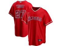 Men's Los Angeles Angels Mike Trout Nike Red Alternate 2020 Player Jersey