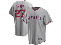 Men's Los Angeles Angels Mike Trout Nike Silver Road 2020 Player Jersey