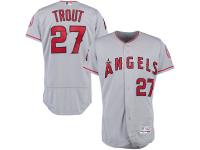 Men's Los Angeles Angels of Anaheim Mike Trout Majestic Gray Flexbase Authentic Collection Player Jersey