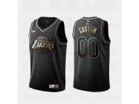 Men's Los Angeles Lakers Black Custom Golden Edition Jersey With Any Name And Number