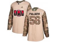 Men's Magnus Paajarvi Authentic Camo Adidas Jersey NHL Ottawa Senators #56 Veterans Day Practice