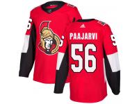 Men's Magnus Paajarvi Authentic Red Adidas Jersey NHL Ottawa Senators #56 Home
