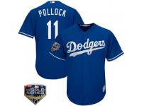 Men's Majestic A.J. Pollock Los Angeles Dodgers Royal Cool Base Alternate 2018 World Series Jersey