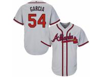 Men's Majestic Atlanta Braves #54 Jamie Garcia Authentic Grey Road Cool Base MLB Jersey