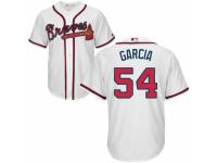 Men's Majestic Atlanta Braves #54 Jamie Garcia Authentic White Home Cool Base MLB Jersey