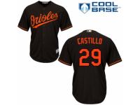 Men's Majestic Baltimore Orioles #29 Welington Castillo Black Alternate Cool Base MLB Jersey