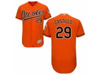 Men's Majestic Baltimore Orioles #29 Welington Castillo Orange Flexbase Authentic Collection MLB Jersey
