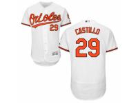 Men's Majestic Baltimore Orioles #29 Welington Castillo White Flexbase Authentic Collection MLB Jersey