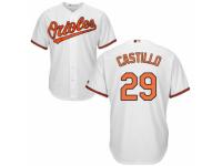 Men's Majestic Baltimore Orioles #29 Welington Castillo White Home Cool Base MLB Jersey