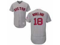 Men's Majestic Boston Red Sox #18 Mitch Moreland Grey Flexbase Authentic Collection MLB Jersey