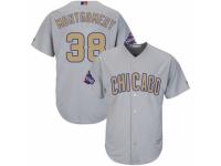 Men's Majestic Chicago Cubs #38 Mike Montgomery Authentic Gray 2017 Gold Champion MLB Jersey