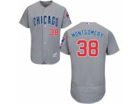 Men's Majestic Chicago Cubs #38 Mike Montgomery Grey Road Flexbase Authentic Collection MLB Jersey