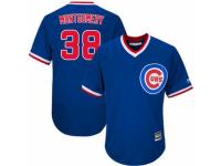 Men's Majestic Chicago Cubs #38 Mike Montgomery Royal Blue Cooperstown Cool Base MLB Jersey