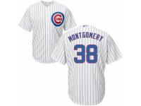 Men's Majestic Chicago Cubs #38 Mike Montgomery White Home Cool Base MLB Jersey