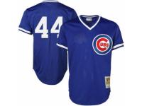Men's Majestic Chicago Cubs #44 Anthony Rizzo Royal Blue Throwback MLB Jersey