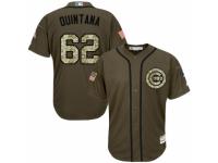 Men's Majestic Chicago Cubs #62 Jose Quintana Green Salute to Service MLB Jersey