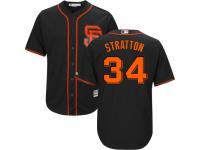 Men's Majestic Chris Stratton San Francisco Giants Player Black Cool Base Alternate Jersey