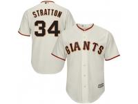 Men's Majestic Chris Stratton San Francisco Giants Player Cream Cool Base Home Jersey
