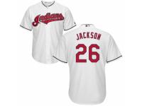 Men's Majestic Cleveland Indians #26 Austin Jackson Authentic White Home Cool Base MLB Jersey