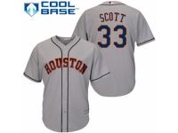 Men's Majestic Houston Astros #33 Mike Scott Grey Road Cool Base MLB Jersey