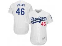 Men's Majestic Josh Fields Los Angeles Dodgers Player White Flex Base Home Collection Jersey