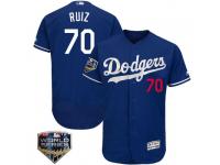 Men's Majestic Keibert Ruiz Los Angeles Dodgers Royal Flex Base Alternate Collection 2018 World Series Jersey