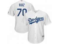 Men's Majestic Keibert Ruiz Los Angeles Dodgers White Cool Base Home Jersey