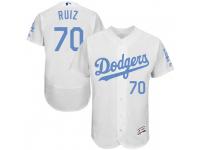 Men's Majestic Keibert Ruiz Los Angeles Dodgers White Flex Base Father's Day Collection Jersey