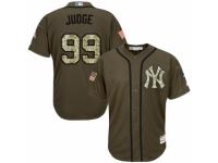 Men's Majestic New York Yankees #99 Aaron Judge Green Salute to Service MLB Jersey