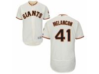 Men's Majestic San Francisco Giants #41 Mark Melancon Cream Flexbase Authentic Collection MLB Jersey