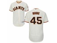 Men's Majestic San Francisco Giants #45 Matt Moore Cream Flexbase Authentic Collection MLB Jersey