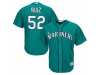 Men's Majestic Seattle Mariners #52 Carlos Ruiz Teal Green Alternate Cool Base MLB Jersey