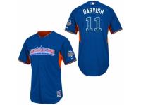 Men's Majestic Texas Rangers #11 Yu Darvish Blue American League 2013 All-Star BP MLB Jersey