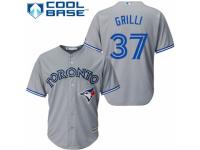 Men's Majestic Toronto Blue Jays #37 Jason Grilli Grey Road MLB Jersey