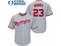 Men's Majestic Washington Nationals #23 Derek Norris Grey Road Cool Base MLB Jersey