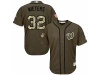 Men's Majestic Washington Nationals #32 Matt Wieters Authentic Green Salute to Service MLB Jersey