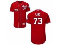 Men's Majestic Washington Nationals #73 Adam Lind Red Flexbase Authentic Collection MLB Jersey