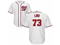 Men's Majestic Washington Nationals #73 Adam Lind White Home Cool Base MLB Jersey