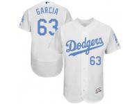 Men's Majestic Yimi Garcia Los Angeles Dodgers White Flex Base Father's Day Collection Jersey