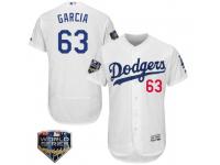 Men's Majestic Yimi Garcia Los Angeles Dodgers White Flex Base Home Collection 2018 World Series Jersey