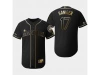 Men's Mariners 2019 Black Golden Edition Mitch Haniger Flex Base Stitched Jersey