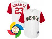 Men's Mexico Baseball Adrian Gonzalez Majestic White 2017 World Baseball Classic Jersey