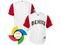 Men's Mexico Baseball Majestic White 2017 World Baseball Classic Replica Team Jersey