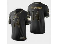 Men's Miami Dolphins #14 Ryan Fitzpatrick Golden Edition Vapor Untouchable Limited Jersey - Black