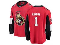 Men's Mike Condon Breakaway Red Jersey NHL Ottawa Senators #1 Home