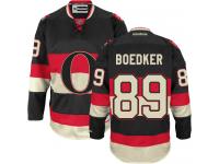 Men's Mikkel Boedker Authentic Black Reebok Jersey NHL Ottawa Senators #89 Third