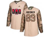 Men's Mikkel Boedker Authentic Camo Adidas Jersey NHL Ottawa Senators #89 Veterans Day Practice